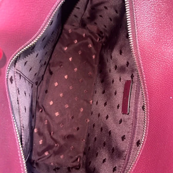 NWOT Kate Spade Lori Tote, Burgundy - Shoulder bag with zippered closure - Picture 7 of 13